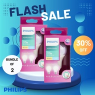 FLASH SALE! Philips A60 8-70W E27, LED Scene Switch Warm White Cool Day Light (Bundle of 2)