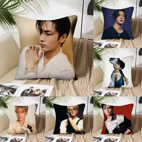 Jay Singer Male Band E-ENHYPEN Pillow Case Square Pillow Bedroom Sofa Leisure Comfort Cushion Living