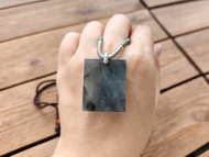 親翠 天然瓜地馬拉翡翠 冰烏雞水路冰裂紋美無事牌調整式繩鏈