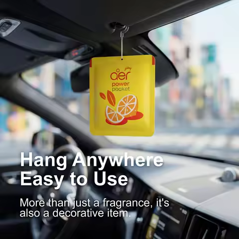 Car Air Freshener Pouch 6 Scents Hanging Ornament for Home and Vehicle No Battery Needed