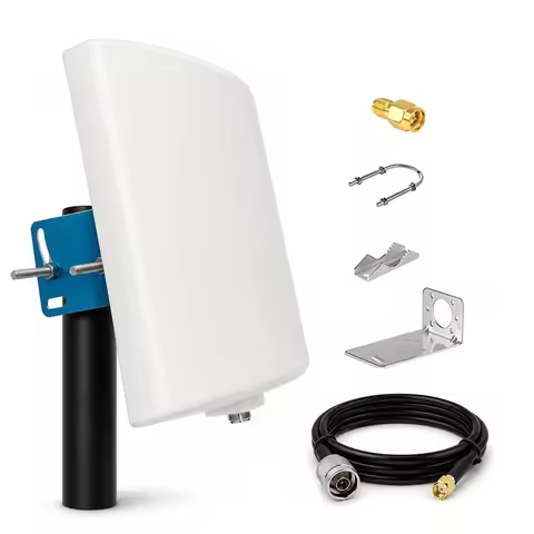 WiFi Antenna Outdoor Long Range,Directional,Dual Band WiFi Pane 2.4GHz 5.8GHz 5GHz,15dBi,for WiFi Ro