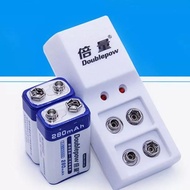 DOUBLEPOW 1.2V & 9V NI-MH NI-CD Lithium Battery Charger