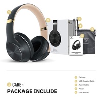 DOQAUS Bluetooth Headphones, [52 Hrs Playtime] Wireless Headphones with 3 EQ Modes -Black