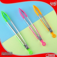 Food Clips Cake Fries Kitchen Plastic Tongs Heat Resistant Plastic Silicone Tongs SML Tongs