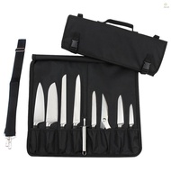 Knife Case, Chef's Knife Roll Bag with Durable Shoulder Strap and Handle, Portable Knife Bag Meat Cl