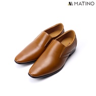 MATINO SHOES รองเท้าชายคัทชูหนังแท้ รุ่น MC/B 82086 - BLACK/TAN