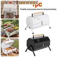 MNWHUC BBQ Grill, Folding Multifunctional Barbeque Stove, Portable Dual Side Barbecue Tools Camping 