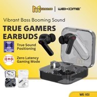 WEKOME TWS True Wireless Gaming Earbuds Noise Cancelling WK-V51 RGB Bluetooth Music Earbuds Mini Earphone Tanpa Wayar