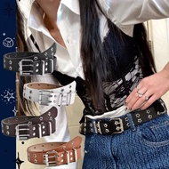 y2k y2k Belt Asian Culture Punk Style Female American Star Porous Wide Pants Jeans Design Niche y2k 