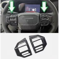 For Toyota Prado LC250 2024 2025 Carbon Fiber 2X Steering Wheel Decor Cover Trim