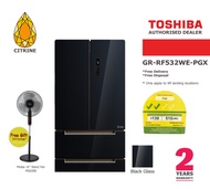 TOSHIBA FRENCH DOOR FRIDGE [GR-RF532(WE)-PGX]