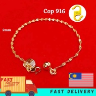 Rantai Tangan Gila Gila Cop 916 Rantai Tangan Emas 916 Rantai Tangan Emas Bangkok Gelang Tangan Bang