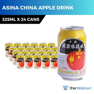[Bundle of 24] Asina China Apple Drink  325ml Cans Delicious Hydrating Drinks Natural Refreshing Nut