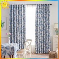 Home 1m x 2.5m Blackout Window Curtain Banana Leaf Printed Room Shading Curtain