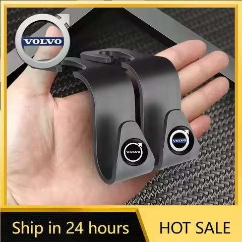 2026 New For Volvo Emblems 2Pcs Car Seat Back Hooks Auto Accessories For Volvo Rdesign V60 V40 XC60 