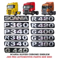 J120S18 SCANIA R CAB P CAB 6 SERIES CHROME SLIVER EMBLEM LOGO MARK PRICE FOR 1PC