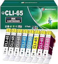 SINOPRINT CLI-65 CLI 65 Ink Cartridges High Yield Compatible Cli-65 8-Color Ink Value Pack Replaceme