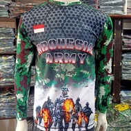 'Tni Army T-Shirt Full Printing Indonesian Army Loreng Raider T-Shirt