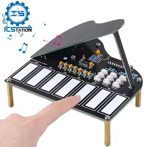 DIY Soldering Practice Kit 7 Keys Mini Piano Violin Guitar Soldering Project Electronic Musical Inst