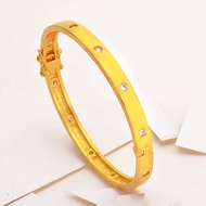 ZHULIAN GELANG TANGAN Klasik Saduran Emas 24K Permata Putih