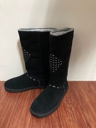 （全新）品牌Sanuk黑色絨布中靴