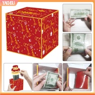 yakhsu|  Cash Raffle Gift Box Surprise Money Dispenser Box Christmas Money Box Cash Gift Holder Diy Assembly Vibrant Color Surprise Creative Gift Box