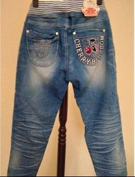 韓國牛仔七分褲 I2N DENIM，S號