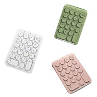 Wireless Number Pad Bluetooth Numeric Keypad Round Keycaps Numpad 22 Keys Rechargeable Number Keyboa