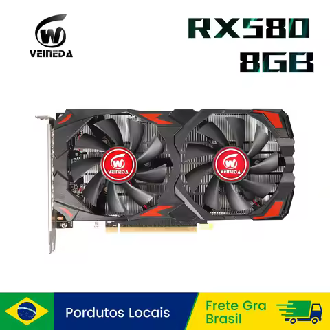 Veineda Graphics Cards RX 580 8GB 2048SP Placa De Video Gaming GDDR5 256Bit PCI Express 3.0 ×16 GPU 