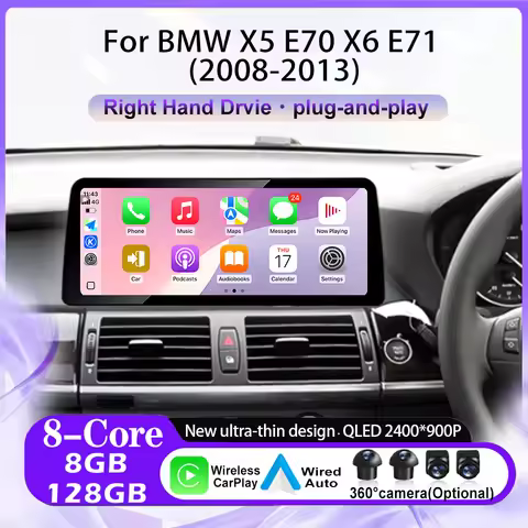 Android OS For BMW X5 E70 X6 E71 2008-2013 Navigation Player BT Multimedia Player Wireless Carplay S