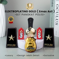 Embroidered brigjen rank monogram/ Indonesian National Police quota authority/ premium rank badge/