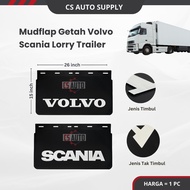 1pc Sekeping VOLVO SCANIA MUDFLAP 26" x 15" Getah (TIMBUL) MUDGUARD PVC LORRY TRAILER TRUCKS Lori Tr