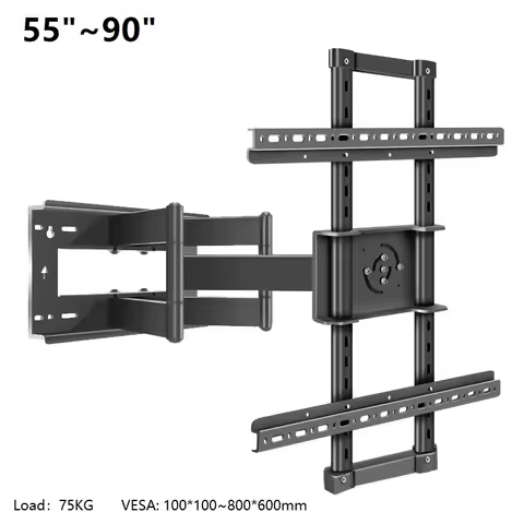HILLPORT Vertical and Horizontal Rotating TV Wall Mount for 55-90 inch LED LCD Screen Full Arm, Supp