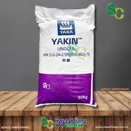 Yara Yakin Unggul NPK 12-6-24+2.5MgO+0.4B2O3+TE  50kg (Granular potash fertilizer/ Baja buah sawit)[SweeChiang]