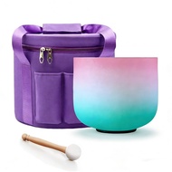 Hye-eun 8inch Pink&Green 432hz/440hz Meditation Sound Healing Bowl with Free Mallet