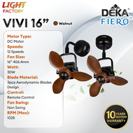 🔥HOT🔥DEKA FIERO VIVI 16" Designer Wall Fan 12 Speeds with Remote Control Ceiling+Wall Mounted Ceilin