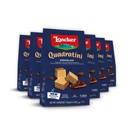 Loacker Quadratini Chocolate bite-size Wafer Cookies | SMALL Pack of 6 | Crispy Wafers with 4 creamy