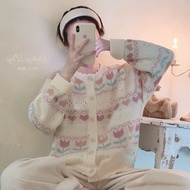 NEW FLOWER CARDI KOREAN CARDIGAN SWEATHER KOREAN SWEATER WOMEN PREMIUM KNIT MATERIAL