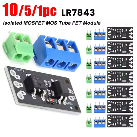 10/5/1PC LR7843 Isolated MOSFET MOS Tube FET Module Replacement Relay Board DC5-30V 161A HW-532B FET
