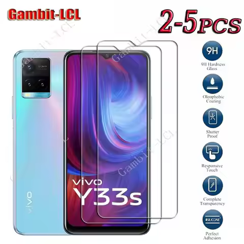 9H Original Tempered Glass For Vivo Y33s 4G 6.58" VivoY33s Y33 S Y 33 V2109 VivoV2109 Screen Protect