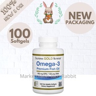California Gold Nutrition Omega3 Premium Fish Oil 100/240 Softgels
