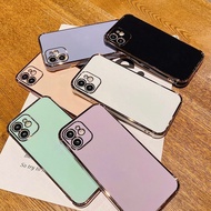 Phone Case iPhone 7 Plus 8 TPU Plating Simple Solid Color