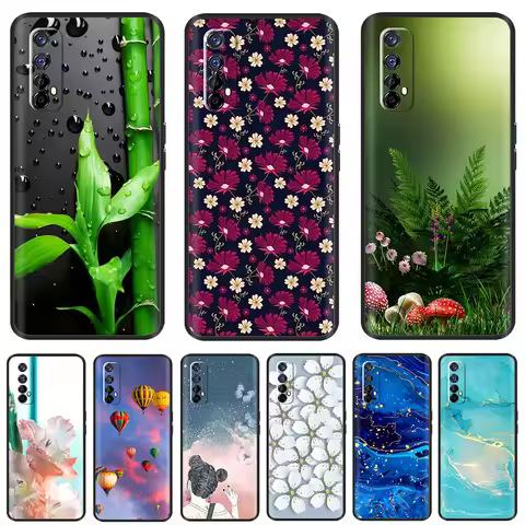 For Realme 7 Case Cover RMX2155 6.5" Silicone Soft TPU Phone Fundas Case For OPPO Realme 7 4G 5G rea