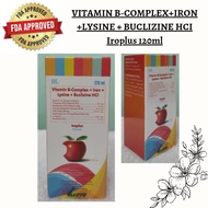 Iroplus 120ml Vitamin B complex + Iron + Lysine + Buclizine