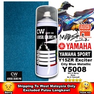 [ CITY BLUE ] Yamaha Y15ZR Exciter Y5008 Biru Cover High Quality Paint CW Aikka Aerosol DIY Spray 37
