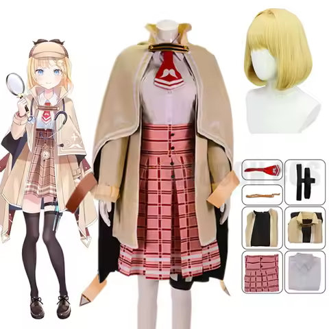 Watson Amelia Cosplay Anime Virtual VTuber Hololive Uniform Outfits Costumes Girl Watson Amelia Blon