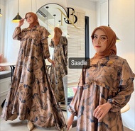 AZURA Gamis Armani Silk Terbaru 2023 Baju Wanita Dewasa Muslim Kekinian  Import Premium Mewah Shema