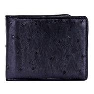 Bóp nam da đà điểu Huy Hoàng da bụng màu đen HP2405