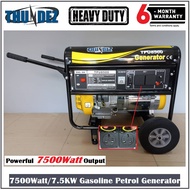 THUNDEZ 7500Watt/7.5KW Gasoline Petrol Generator TPU-8502 - Manual Start - Included Handle & Big Whe