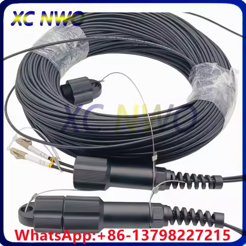 2C,OM3- 150,3.0mm TPU Armored Black Cable,PDLCUPC-PDLCUPC Fiber Optic Patch Cord,120M 150M (1M from 